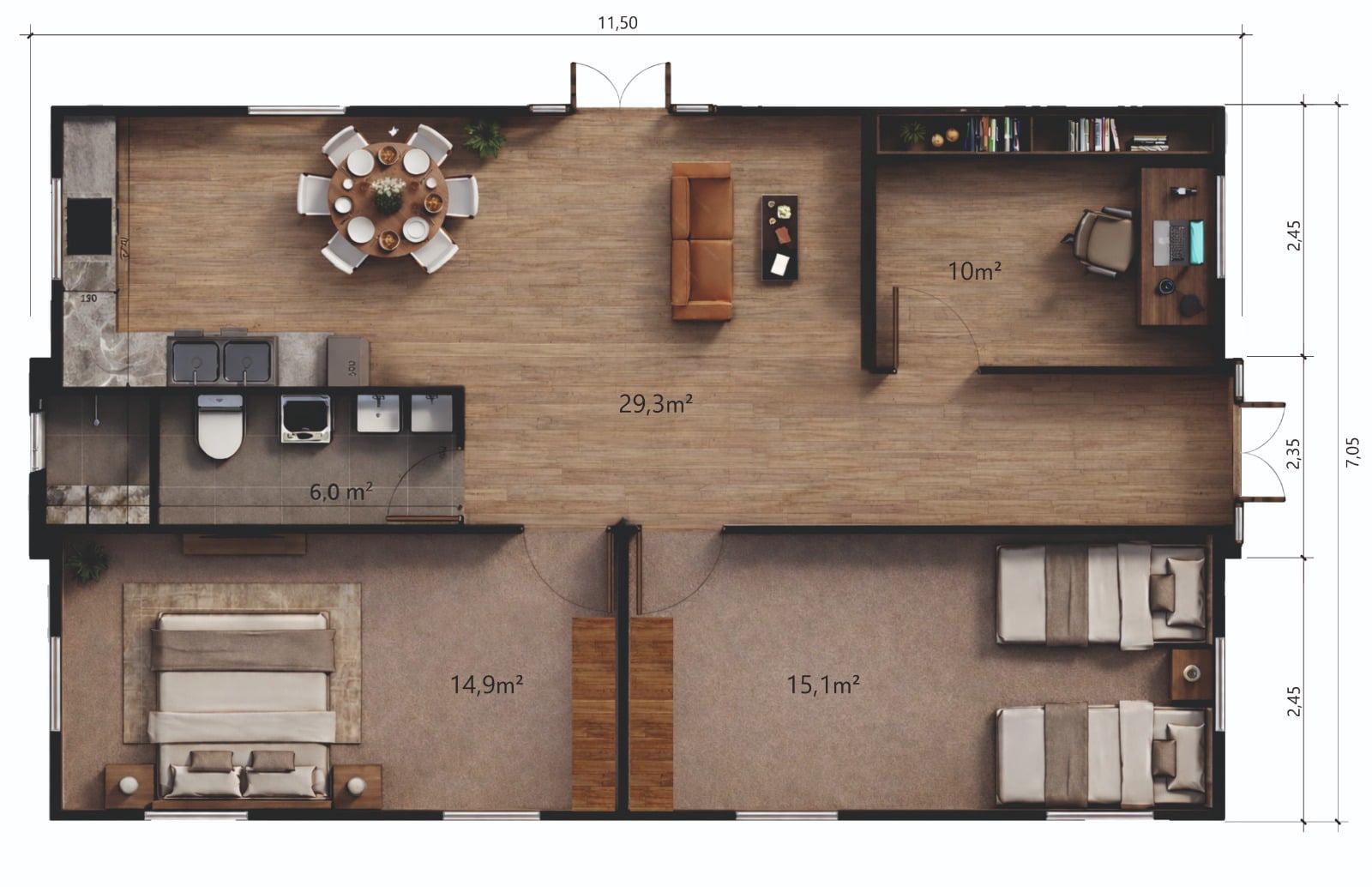 VINCI 75 - Casa Pré-Fabricada Económica Portugal
